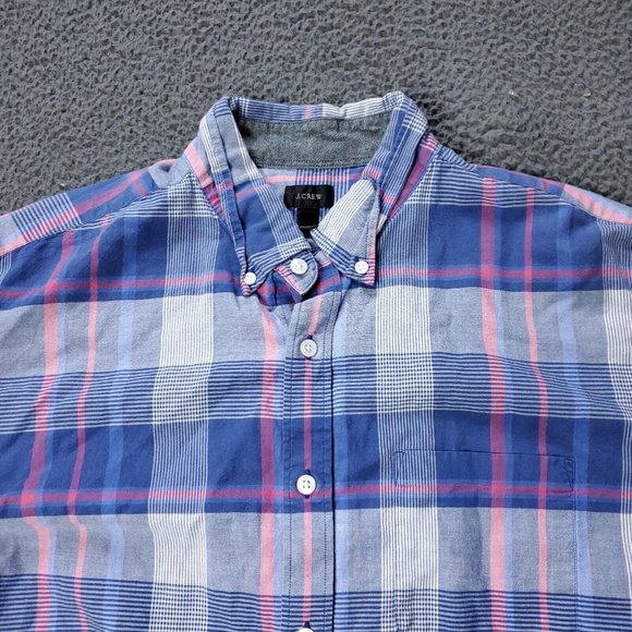 J.CREW Other - J. Crew Button Shirt Mens L Large Long Sleeve Blue Plaid